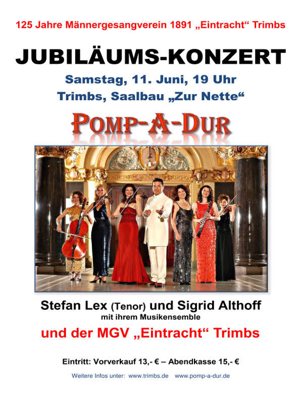 Druckdaten Jubiläums Konzert Trimbs