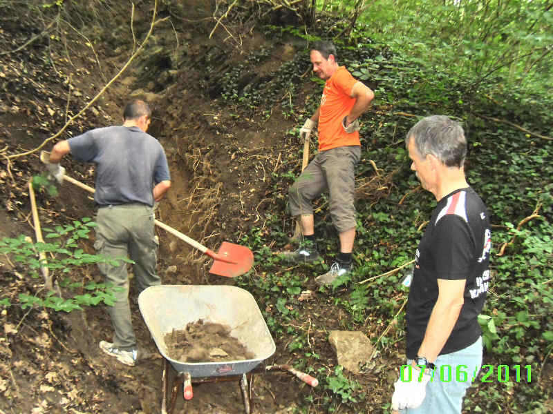 Arbeiter beim Freischaufeln